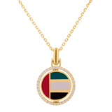 UAE Flag pendant with Diamonds