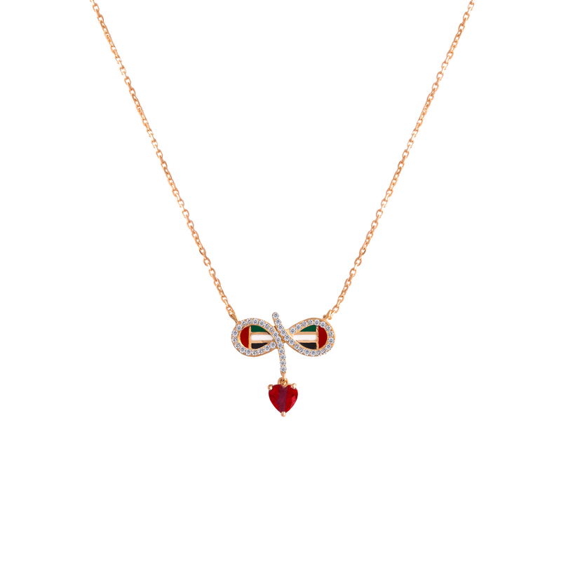 UAE Infinity Heart Diamond Pendant